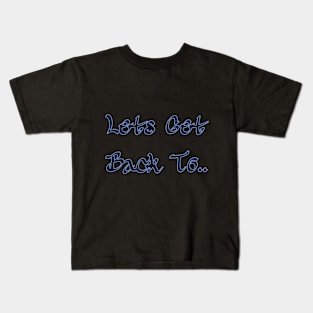 Back To The BASSics Kids T-Shirt